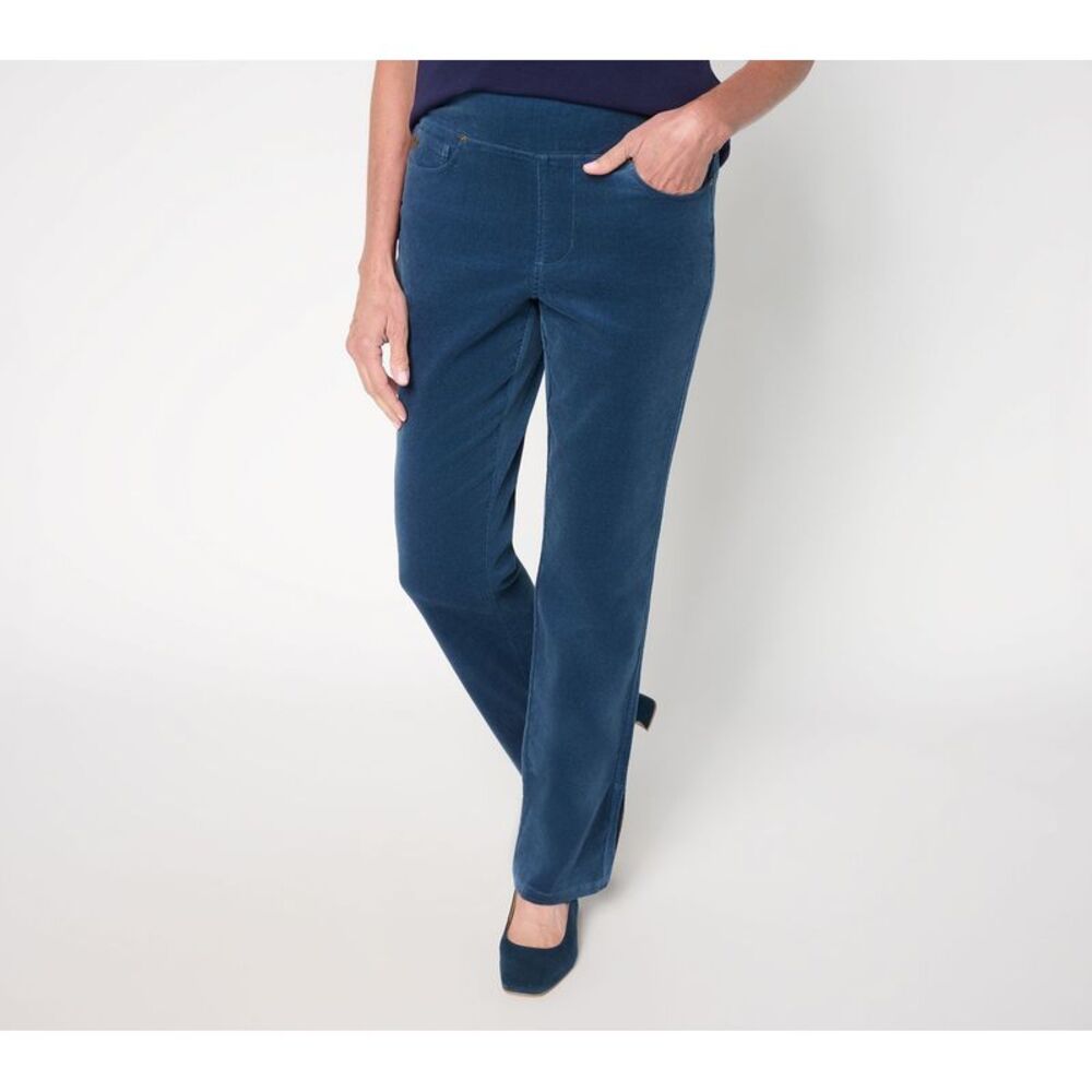 Splendid Women's Petite Pants 12P TripleLuxe Corduroy Boot Cut Pant Blue A703674